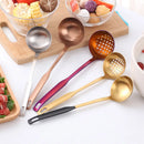 Ljojo 304 Stainless Steel Soup Spoon Colander Kitchen Utensil