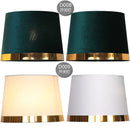 Ljojo Luxe Gold-Edged Cloth Lampshade for Bedroom Floor & Bedside Lamps