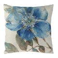 Blue Flowers & Birds Pattern Cushion Cover, Ljojo Home Decor Pillow Case