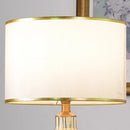 Ljojo 30cm 38cm Round Lampshade with Golden Edge for Table Lamps