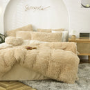 Ljojo Long Hair Velvet Duvet Cover Set - Queen Size