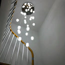 Crystal Duplex Staircase Chandelier for Luxurious Living Room Decor by Ljojo