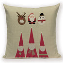 Christmas Cartoon Santa Claus Deer Pillows Covers Merry Christmas Gifts for The New Year by Ljojo