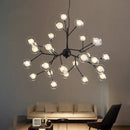 Ljojo LED Firefly Sputnik Chandelier: Modern Tree Branch Ceiling Hanging Lamp