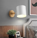 Ljojo LED White Wood Wall Lights Modern Sconce Nordic Design E27 Base Fixture