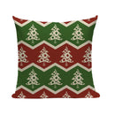 Ljojo Merry Christmas Decor Pillow Cover Set 45x45cm Linen Noel Cushion Cases