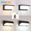 Ljojo 18W LED Outdoor Wall Sconce with Radar Motion Sensor IP66 Waterproof