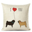 Colourful Bull Terrier & Dachshund 3D Cushion Cover for Home Sofa by Ljojo