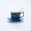 Ljojo Marble Ceramic Tea Set 200ml Nordic Coffee Cup Saucer Spoon Matt Porcelain