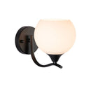 Ljojo Matte Globe Glass Wall Sconce for Modern Mid Century Industrial Style