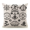 Ljojo Mediterranean Lighthouse Sail Print Pillow Cover for Home Decor