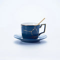 Ljojo Marble Ceramic Tea Set 200ml Nordic Coffee Cup Saucer Spoon Matt Porcelain