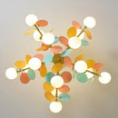 Ljojo Modern Glass Ball LED Ceiling Chandelier Children's Room Pendant Lamp Home Decor