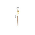 Ljojo 5-Piece Stainless Steel Wooden Handle Dinnerware Set