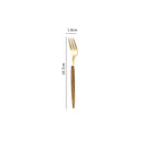Ljojo 5-Piece Stainless Steel Wooden Handle Dinnerware Set