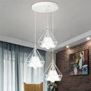 Ljojo 3-Head Diamond Pendant Light for Modern Dining Room & Kitchen