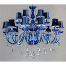 Ljojo Luxury Crystal Candle Chandelier Red LED Light Fixtures