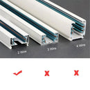 Ljojo Line I L T Connector Power Extension Cable for 2-Wire Black White Track Base Lighting