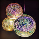 Colorful 3D Glass Pendant Lights by Ljojo: Modern Kitchen Hanging Lamps