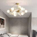 Ljojo Modern Glass Ball LED Ceiling Chandelier Children's Room Pendant Lamp Home Decor