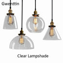 Ljojo Loft Industrial Glass Pendant Light for Modern Home Decor Lighting