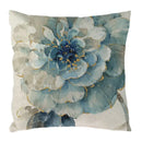 Blue Flowers & Birds Pattern Cushion Cover, Ljojo Home Decor Pillow Case