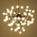 Ljojo LED Firefly Sputnik Chandelier: Modern Tree Branch Ceiling Hanging Lamp