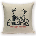 Christmas Cartoon Santa Claus Deer Pillows Covers Merry Christmas Gifts for The New Year by Ljojo