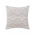 Daisy Floral Geometric Embroidery Pillow Cover 45x45cm Yellow Blue Soft Cozy