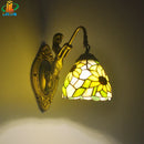 6" Tiffany Style Mermaid Wall Lamp Glass LED Art Lighting for Bedroom Living Room by Ljojo