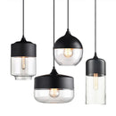 Ljojo Loft Glass Pendant Lamp: Nordic Style LED Lighting Fixture for Home and Commercial Spaces