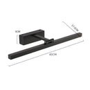 Ljojo 40CM Nordic Minimalist White Mirror Wall Lamp LED 9W Acrylic Black