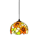 8 Inch American Stained Glass Chandelier Tiffany Style Elegant European Antique Lighting by Ljojo