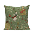 Ljojo Merry Christmas Decor Pillow Cover Set 45x45cm Linen Noel Cushion Cases
