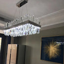 Ljojo Luxury Modern LED Crystal Chandelier in Chrome/Gold, Dinning Room Living Room Lighting