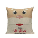 Christmas Santa Deer Pattern Cushion Cover for Festive Home Decor - Ljojo