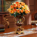 Ljojo™ European Resin Vase & Artificial Flower Set for Home Office Decor