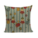 Ljojo Merry Christmas Decor Pillow Cover Set 45x45cm Linen Noel Cushion Cases