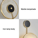 Ljojo Marble Gold Bronze Circular Wall Lamp for Villa & Hotel Decor, 5W LED.