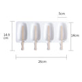Ljojo 4-Cavity Silicone Ice Cream Mold for Baking and Popsicles