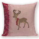 Christmas Cartoon Santa Claus Deer Pillows Covers Merry Christmas Gifts for The New Year by Ljojo