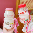 Ljojo 480ml Cute Fruit Water Bottle | BPA Free | Heat Resistant | Portable Plastic Cup