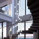 Crystal Duplex Staircase Chandelier for Luxurious Living Room Decor by Ljojo