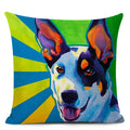 Colourful Bull Terrier & Dachshund 3D Cushion Cover for Home Sofa by Ljojo
