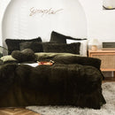 Ljojo Long Hair Velvet Duvet Cover Set - Queen Size