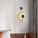 Ljojo Marble Gold Bronze Circular Wall Lamp for Villa & Hotel Decor, 5W LED.