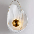 Ljojo Marble Wall Lamp: Nordic Modern Shell-shaped LED Light