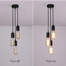 Ljojo 3-Head LED Pendant Lamp Industrial Ceiling E27 Retro Kitchen Bedroom Hanging Lights