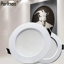 Ljojo LED Downlight Waterproof Spot Light Round Recessed in Silver White Shell