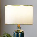 Ljojo 30cm 38cm Round Lampshade with Golden Edge for Table Lamps
